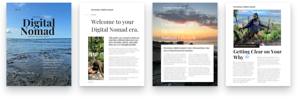 4 page digital product preview